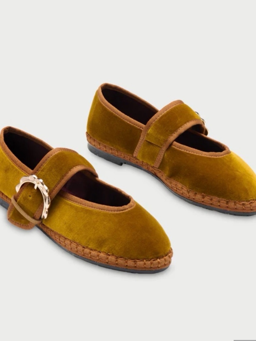 Flabelus Sophie Suede Mary Jane Flats in Mustard with Buckle 39 EU - Picture 3 of 10